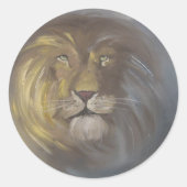 Aslan - Lion Runder Aufkleber (Vorderseite)
