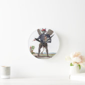 Asmodai, Dämon des Zorns Runde Wanduhr (Zuhause)