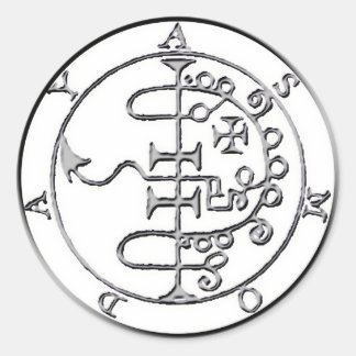 Asmoday Asmodeus Siegel Runder Aufkleber