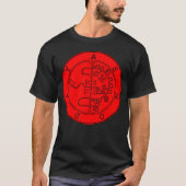 Asmodeus sigil Tscheiße (Schwarzes/Rot) T-Shirt (Vorderseite)