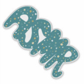 ASMR Aquamarin Tingles Handlettering Aufkleber (Vorderseite)