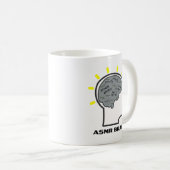 ASMR Gehirn Kaffeetasse (VorderseiteRechts)