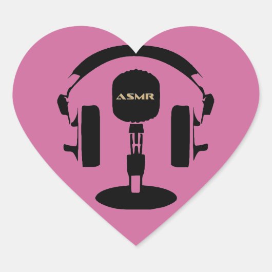 ASMR-Logo Herz-Aufkleber (Vorderseite)