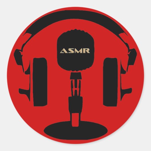 ASMR-Logo Runder Aufkleber (Vorderseite)