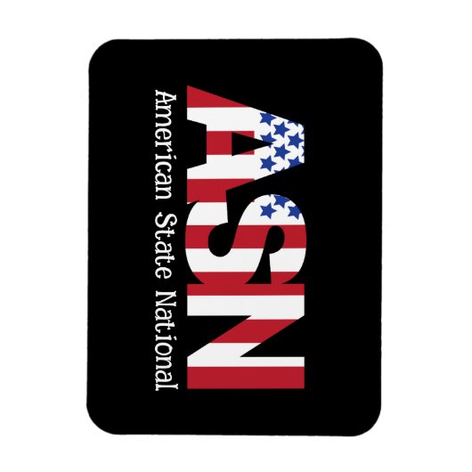 ASN - American Staat National Magnet (Vertikal)