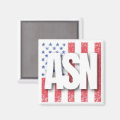 ASN - Nationale amerikanische Friedensflagge des S Magnet (Vorderseite/Rückseite)