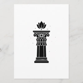 Asoka-Säulensymbol Kunst - Antikes Geschichtserbe Menükarte