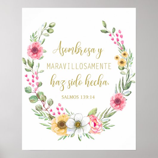 Asombrosa y maravillosamente Salmos 139 Póster Poster (Vorne)