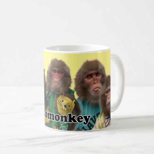Asomonkey  mug.　Asomonkeyみんなの Kaffeetasse (VorderseiteRechts)