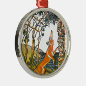 Äsops Fabeln, der Fuchs und die Trauben Ornament Aus Metall (Rechts)