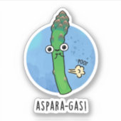 Aspara-Gas Funny Asparagus Veggie Pun Aufkleber (Vorderseite)
