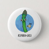 Aspara-Gas Funny Asparagus Veggie Pun Button (Vorderseite)