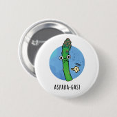 Aspara-Gas Funny Asparagus Veggie Pun Button (Vorne & Hinten)