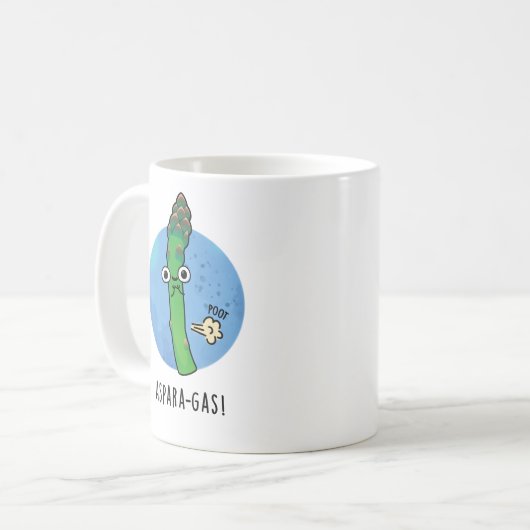 Aspara-Gas Funny Asparagus Veggie Pun Kaffeetasse (Vorderseite Links)