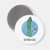 Aspara-Gas Funny Asparagus Veggie Pun Magnet (Vorderseite/Rückseite)