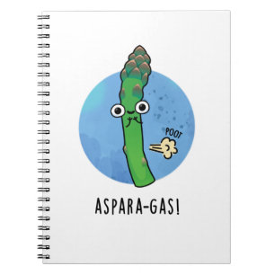 Aspara-Gas Lustiger Spargel Gemüse-Wortspiel Notizblock