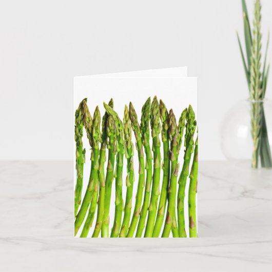Asparagus auf Weiß - Kundenspezifische Veggie-Hint Karte (Vorderseite)