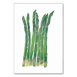 Asparagus Custom Reading Flashcards Tischnummer