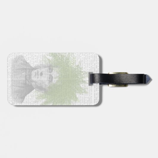 Asparagus Fern Head Pflanzen Head Gepäckanhänger (Rückseite horizontal)