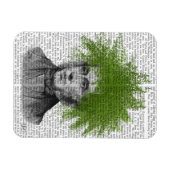 Asparagus Fern Head Pflanzen Head Magnet (Horizontal)