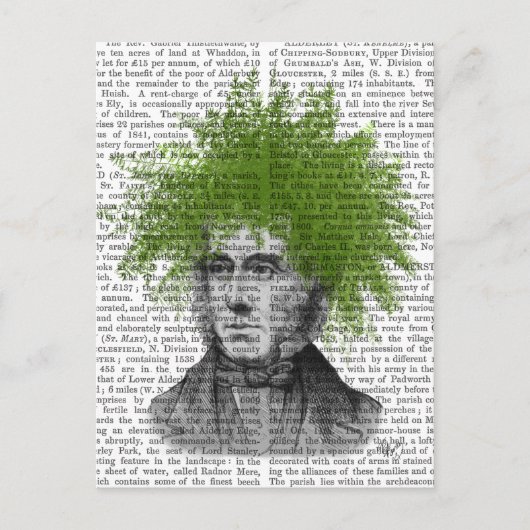 Asparagus Fern Head Pflanzen Head Postkarte (Vorderseite)