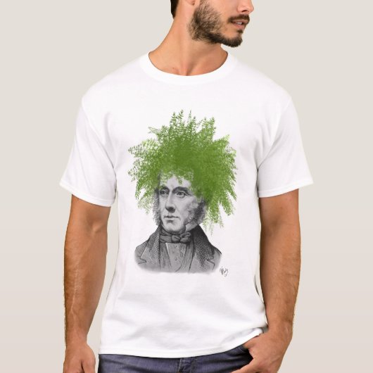 Asparagus Fern Head Pflanzen Head T-Shirt (Vorderseite)