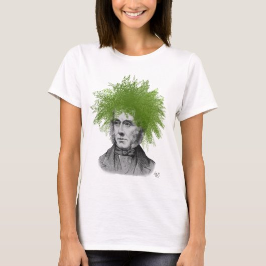 Asparagus Fern Head Pflanzen Head T-Shirt (Vorderseite)
