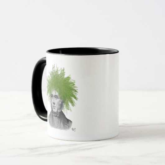 Asparagus Fern Head Pflanzen Head Tasse (Vorderseite Links)