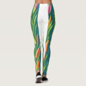 Asparagus Geometric Personalisiertes Muster Leggings (Rückseite)