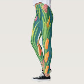 Asparagus Geometric Personalisiertes Muster Leggings (Links)