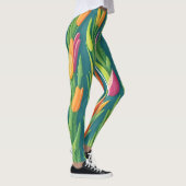 Asparagus Geometric Personalisiertes Muster Leggings (Rechts)