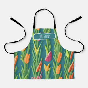 Asparagus Geometric Personalisiertes Muster Schürze