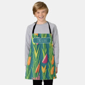 Asparagus Geometric Personalisiertes Muster Schürze (Getragen)