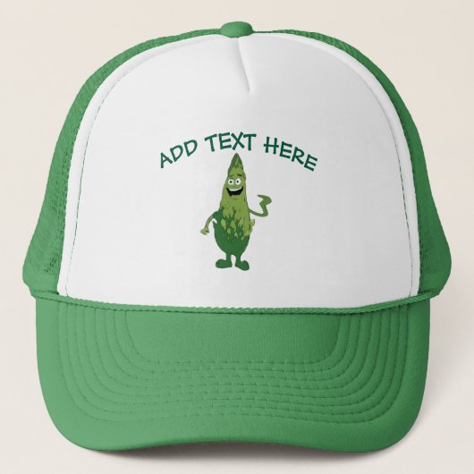 Asparagus Man, fügen Sie Text hinzu, Hat Truckerkappe (Vorderseite)