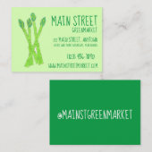 Asparagus Spears auf dem Bauernmarkt Grünes Lebens Visitenkarte (Vorne/Hinten)