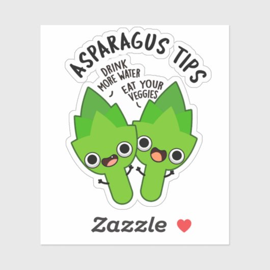 Asparagus Tipps Funny Veggie Pub Aufkleber (Blatt)