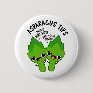 Asparagus Tipps Funny Veggie Pub Button