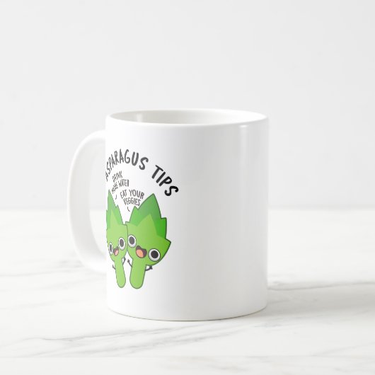 Asparagus Tipps Funny Veggie Pub Kaffeetasse (Vorderseite Links)