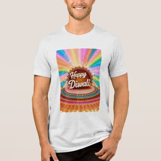 Aspekte von Diwali Tri-Blend Shirt (Vorderseite)