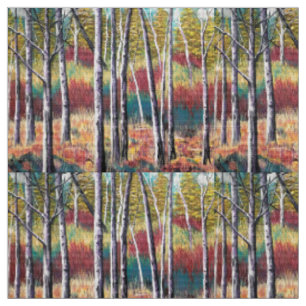 Aspen Abstrakt Pastel Forest Fabric Stoff
