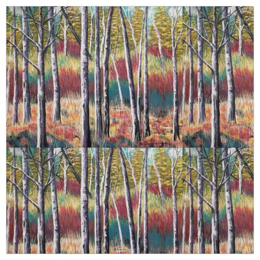 Aspen Abstrakt Pastel Forest Fabric Stoff (Muster)