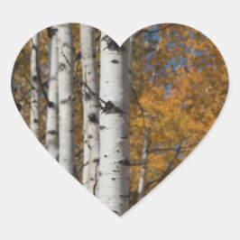 Aspen Alley in Fall Orane Heart Sticker