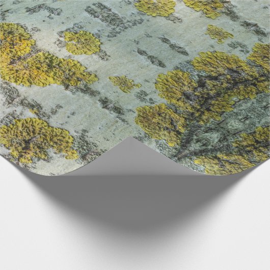 Aspen Bark Texture Geschenkpapier (Ecke)