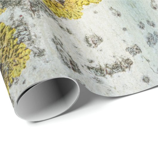Aspen Bark Texture Geschenkpapier (Rolleneckpunkt)