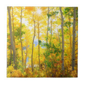 Aspen Bäume im Fall| Sierra Nevada Mountains, CA Fliese (Vorderseite)