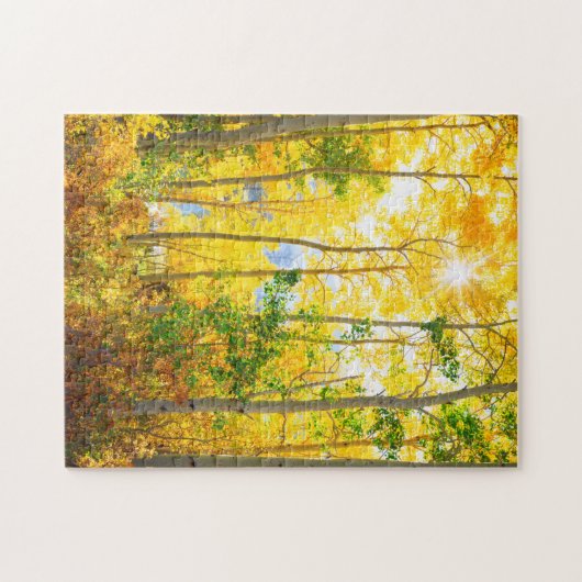 Aspen Bäume im Fall| Sierra Nevada Mountains, CA Puzzle (Horizontal)