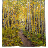 Aspen-Bäume im Herbst Duschvorhang (Vorderseite)
