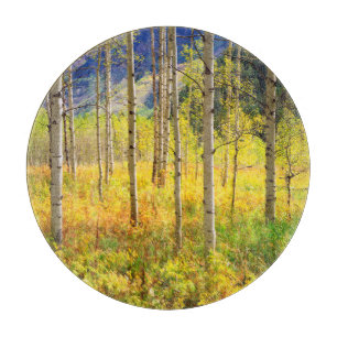 Aspen Bäume im Herbst in den Rockies Schneidebrett