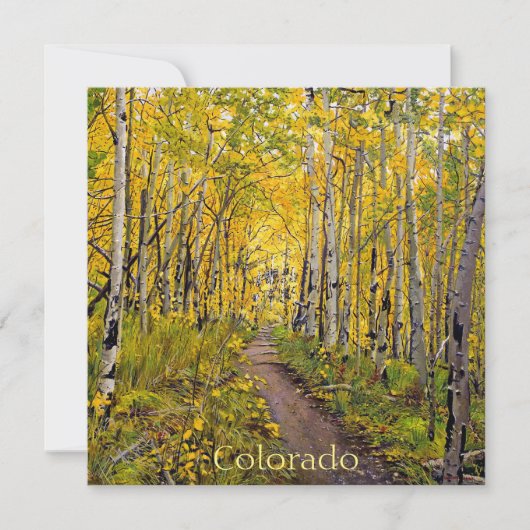 Aspen-Bäume im Herbst Karte (Vorderseite)