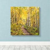 Aspen-Bäume im Herbst Leinwanddruck (Insitu (Holzboden))